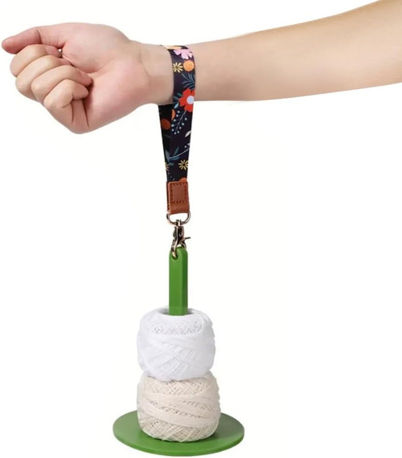 Dasonwin Portable Yarn Holder,Travel Yarn Holder,Wrist Yarn Holder for Crocheting, Green Plastic Yarn Holder,Knitting Supplies Gift for Craft Lovers. (Green) - Image 1